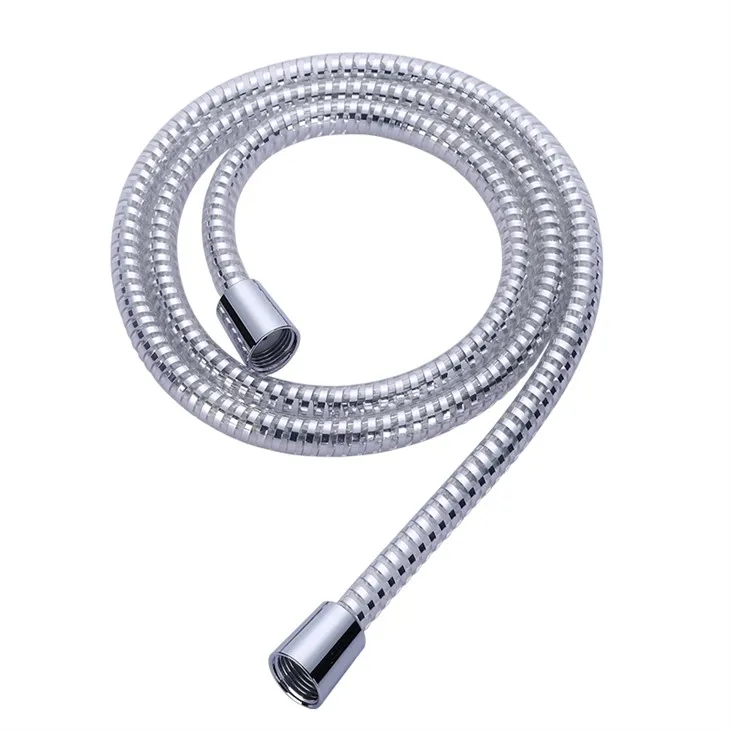 Moslashuvchan Handheld Dush uchun yaxshi PVC Kumush Oq Dush Shlangi 1.5m